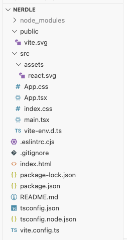 The vite default directory structure