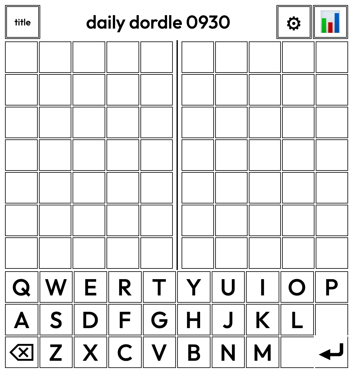 Screenshot of dordle
